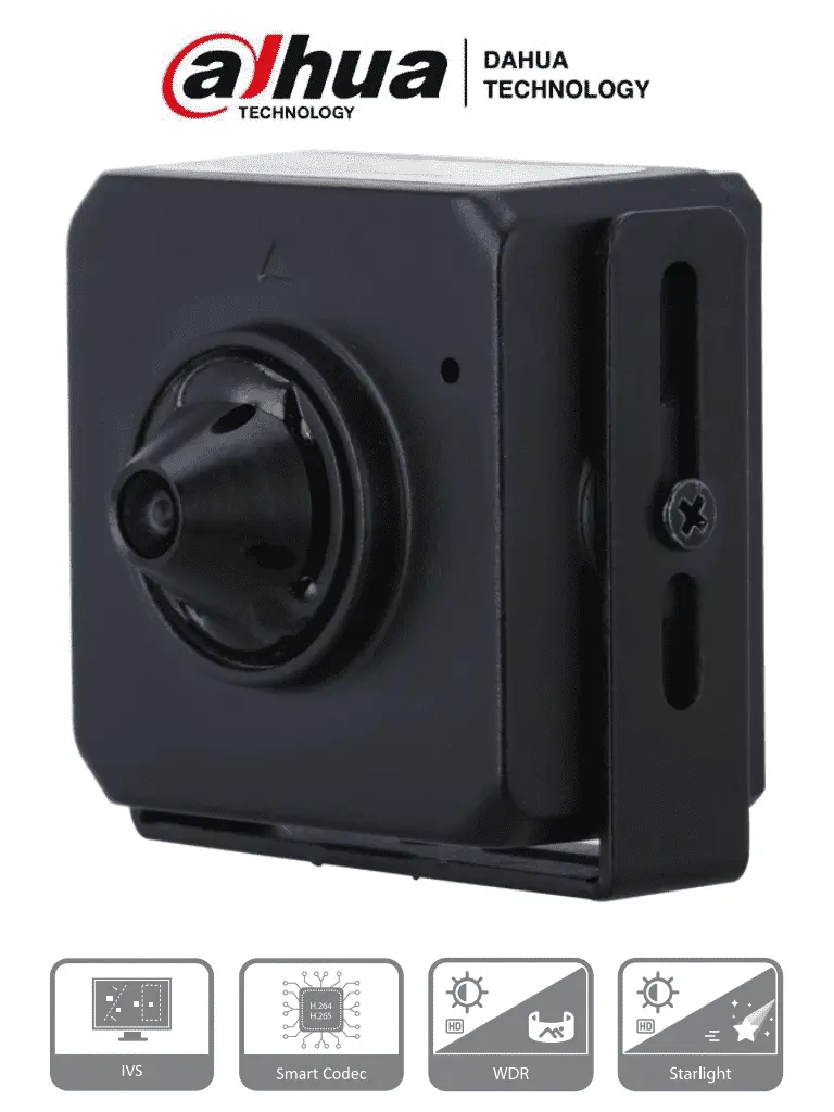 [DH-HAC-HUM3201BN-0280P-S2] DAHUA HAC-HUM3201B-P - Cámara HDCVI Pinhole 1080p/2 Megapíxeles/ Lente de 2.8 MM