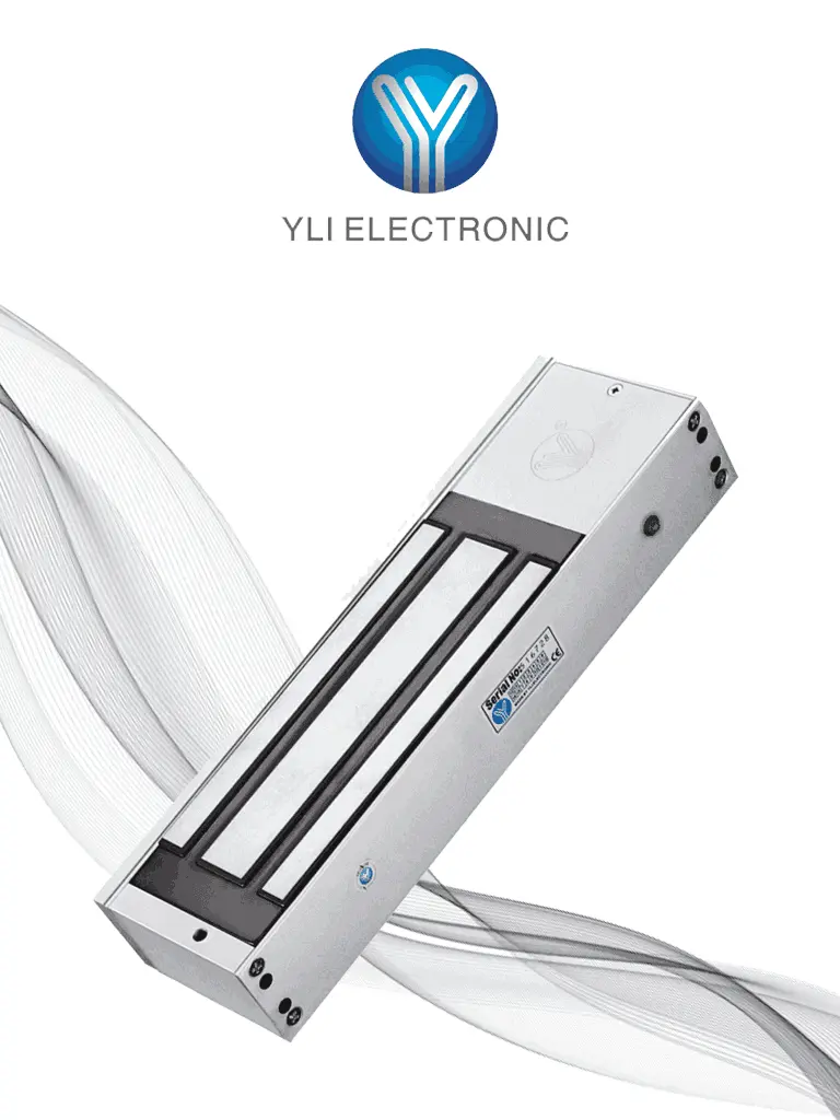 YLI YM750TLED - YLI YM750TLED - Cerradura Magnética 750 kg o 1500 Lb de Fuerza de Sujeción / Indicador Led / Uso Interior