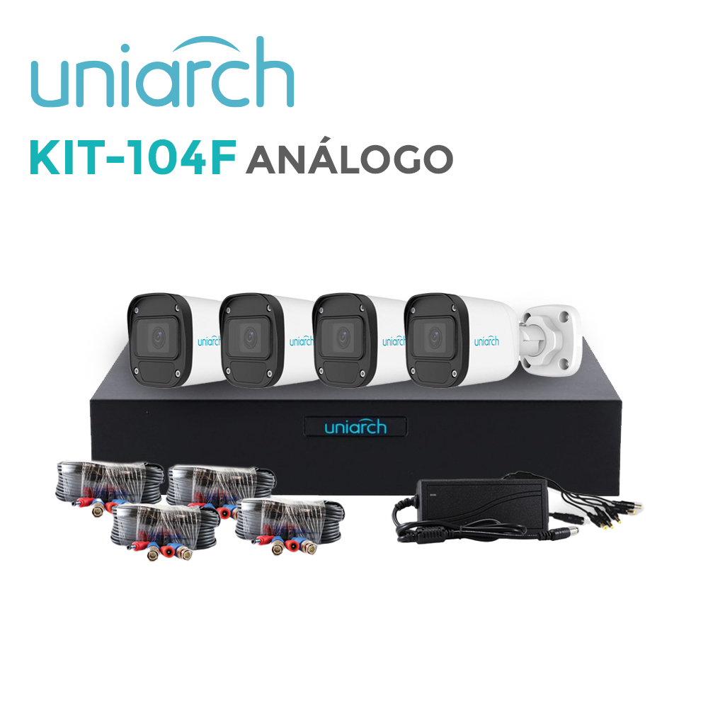 Kit 4X4 Hd 2MP Uniarch KIT-104F