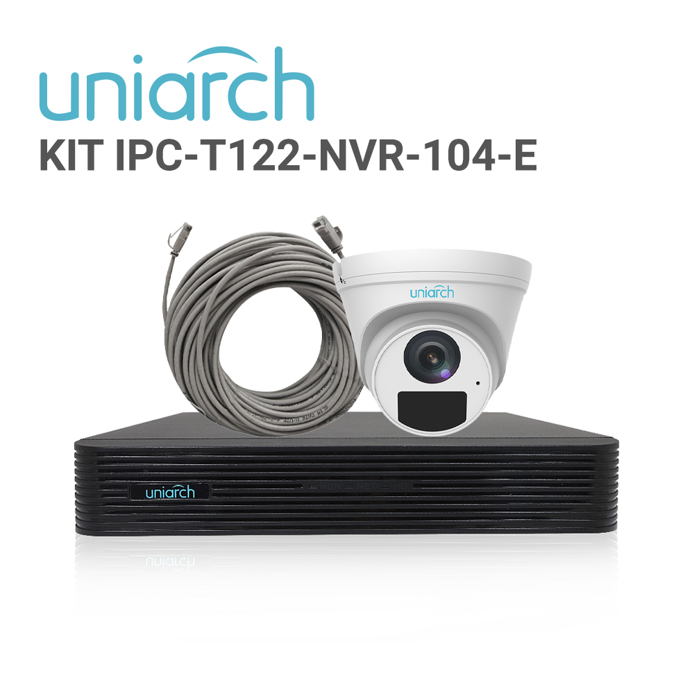 Kit Uniarch Turret 2MP KIT/ IPC-T122-NVR-104-E