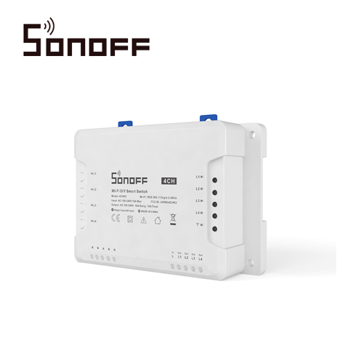 [TSN-AW100SON11] Interruptor Inteligente con 4 Relevadores Nc no Sonoff 4CH Pro R3 Wi-Fi 2.4 Ghz Hasta