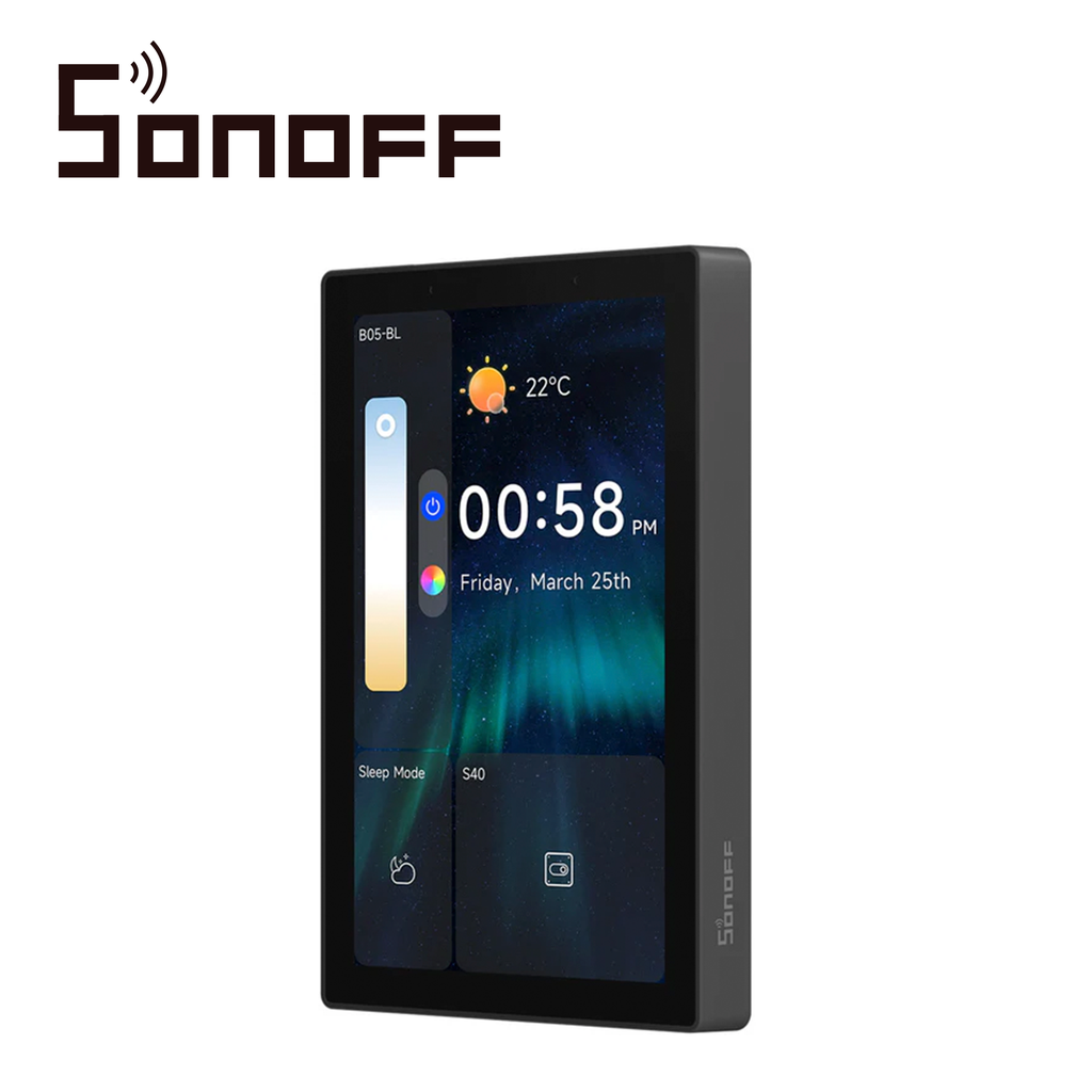 Panel de Control para Casa Inteligente Sonoff NSPANEL120PB Color Negro Pantalla Touch de