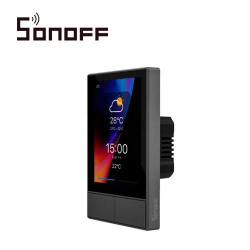 Apagador Inteligente de 2 Unidades con Pantalla Tactil Wi-Fi 2.4 Ghz + Bluetooth Sonoff SONOFF  NSPANEL