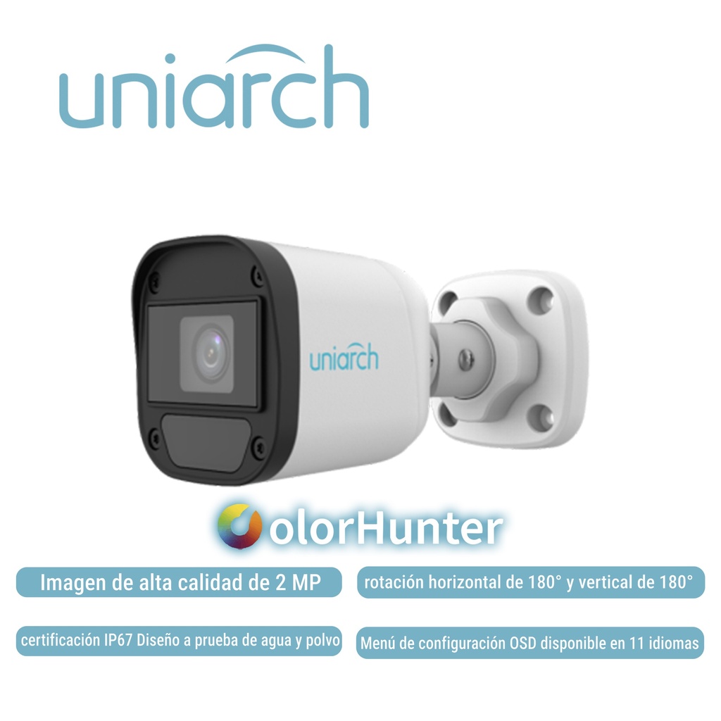 Cámara Análoga Bullet Colorhunter Uniarch UAC-B112-F28-W-X-H