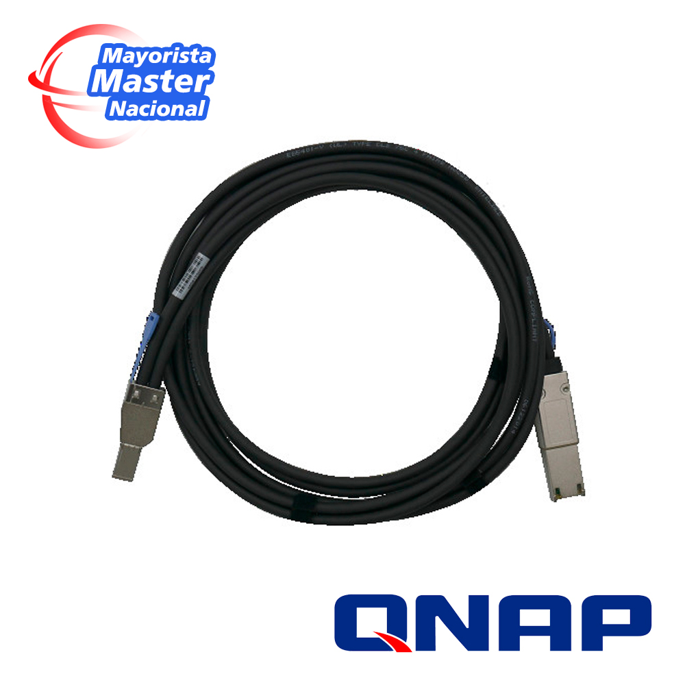 [TSN-CB011QNA13-10] Qnap CAB-SAS20M-8644-8088 Mini Sas Cable (SFF-8644 To SFF-8088) 2.0M