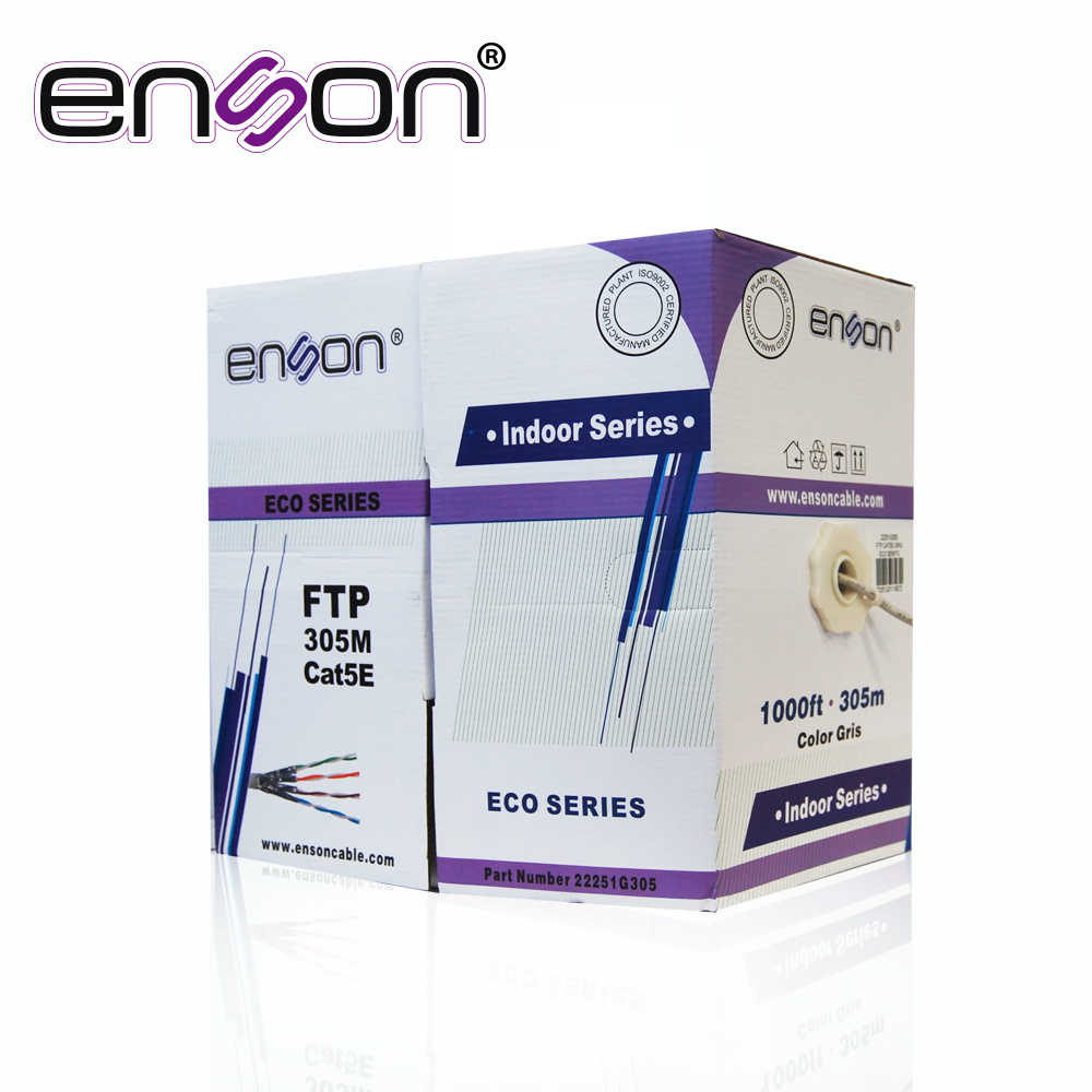 [TSN-CB02BENS04] Cable FTP CAT5E Enson Modelo FTP 22251G305 Serie Eco Blindado Calibe 24 Awg Cca Bobina de