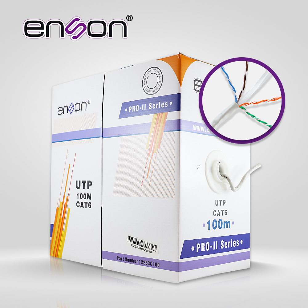 [TSN-CB02BENS12] Cable UTP CAT6 Enson 12263G100 Serie PRO-II Calibe 23 Awg 100% Cobre de Alto Rendimiento