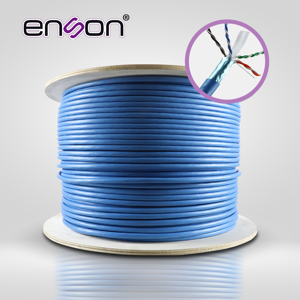 [TSN-CB02BENS15] Cable UTP CAT6A Enson 12264L305 Forro Pvc Azul 4 Pares 500MHZ 100 por Ciento Cobre Uso