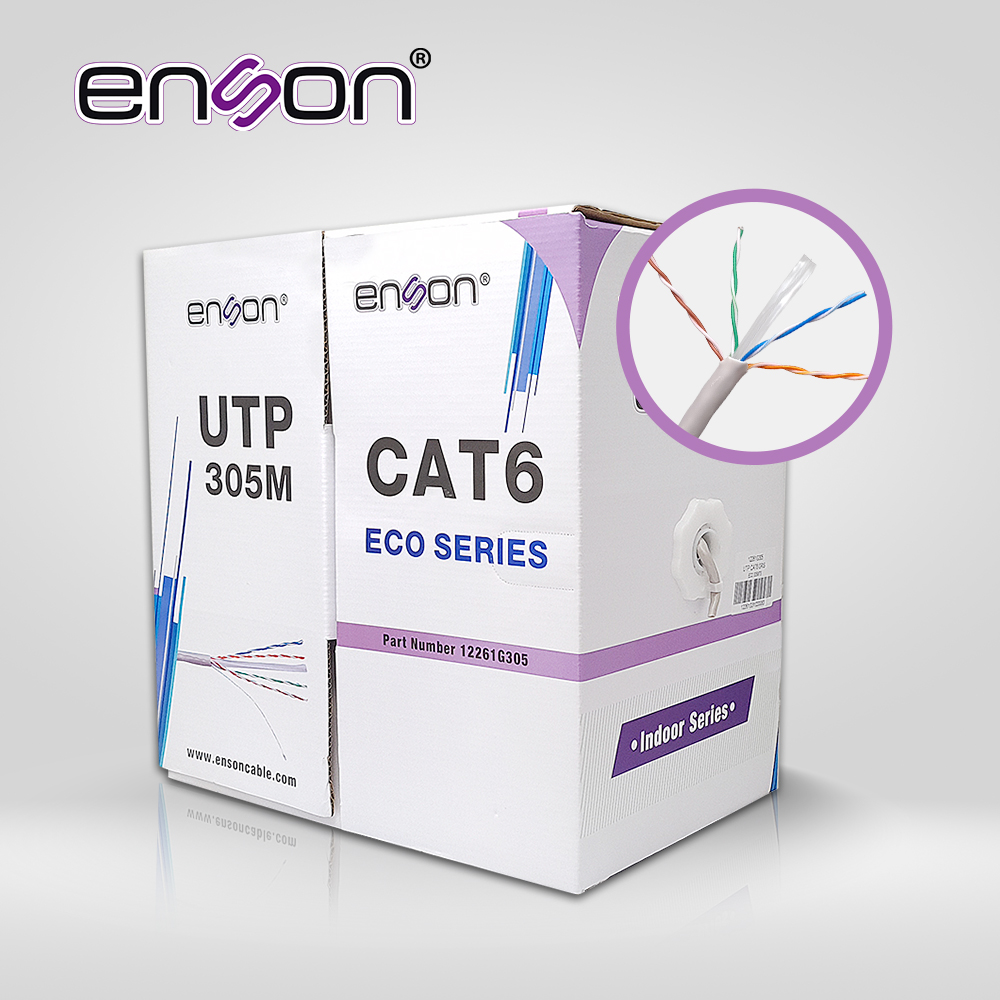 [TSN-CB02BENS24] Cable UTP CAT6 Enson 12261G305 Serie Eco Calibe 23 Awg Cca Bobina de 305 Metros Forro Pvc