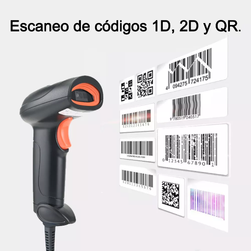 [LectPis01] Lector  de Escáner de Código de Barras 1d/2d cable