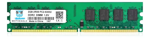[Memramddr2-01] Memoria Ram 2gb Ddr2-667 Mhz Udimm Pc2-5300u Desktop 1.8v