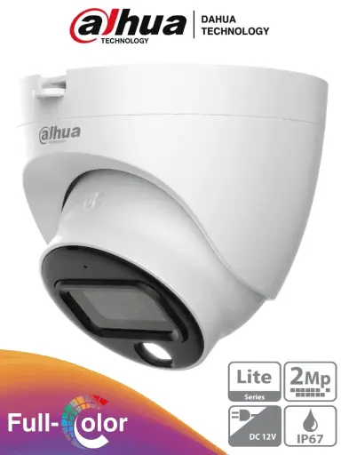 [DH-HAC-HDW1209TLQN-LED-S3] DAHUA DH-HAC-HDW1209TLQN-LED-0280B-S3 - Cámara Domo FullColor de 2 MP