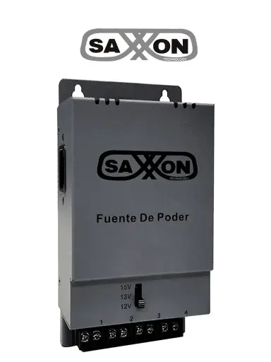 [SXN2280003-4C] SAXXON ENERGIA PSU1205A - Fuente de poder Regulable Metálica/ Conexión de Hasta 4 Canales/ Voltaje de Ajuste 12V 13V o 15V cc