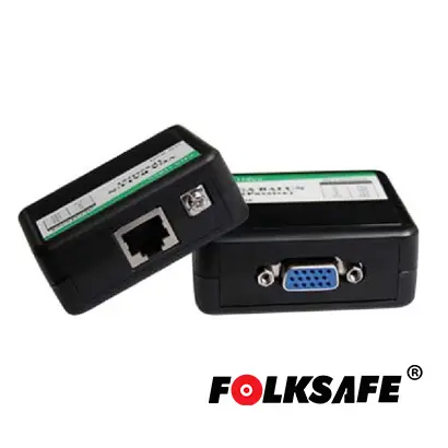 [MTA01FOL01-EXTEN] EXTENSOR DE VIDEO VGA, FOLKSAFE FS-6001P TRANSMISOR/RECEPTOR, SOPORTA HASTA 180MTS RESOLUCIÓN
